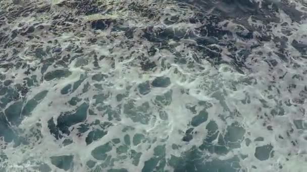 Ondas Mar Água Filmadas Cima Balsa — Vídeo de Stock