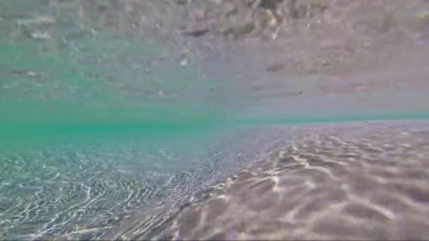 Sable Marin Sous Les Vagues Eau — Video