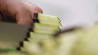 Patlıcan mutfak Şef kesme hazırlanması 