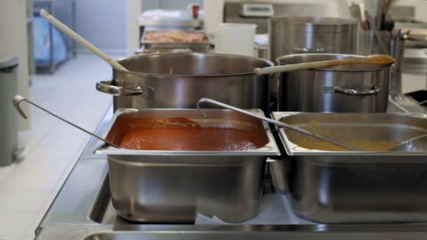Sauces Professional Dishes Kitchen — Stock Video