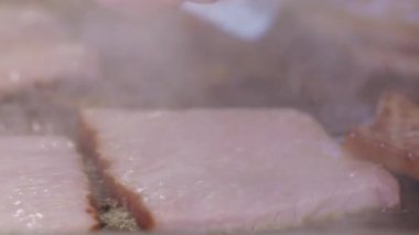 profesyonel ızgara ızgara sığır filetosu füme