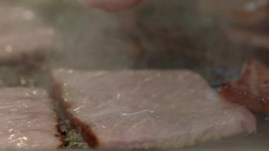 profesyonel ızgara ızgara sığır filetosu füme