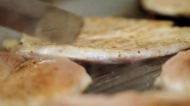 Chicken Breast Grilled Professional Grill — Stock Video