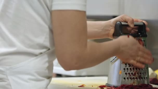 Beredning Betor Kök Chef Gartering — Stockvideo