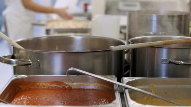 Profesyonel Mutfak Yemekleri Soslar — Stok video