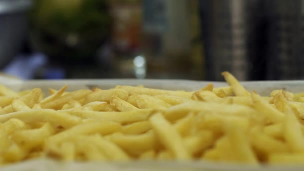 French Fries Hot Oven Smoking — Stock Video