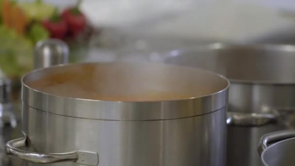 Profesyonel Mutfak Pişirme Sebze — Stok video