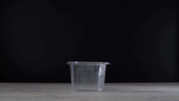 Zero Waste Concept Use Stainless Steel Lunch Box Instead Plastic — Stock Video