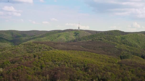 Uitzicht Vanaf Mountain Top Orlovo Bojiste Bij Fruska Gora Nationaal — Stockvideo