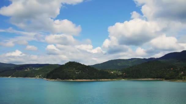 Panoráma Timelapse Zaovinsko Jezero Nyáron 2018 — Stock videók