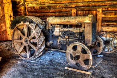 Eski traktör arka plan görünümü