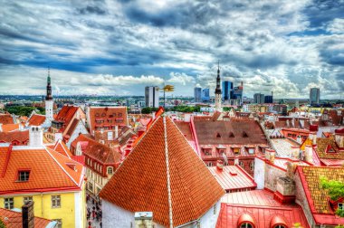 Tallinn panorama arka plan görünümü