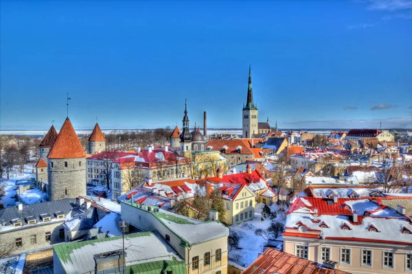 Tallinn Hdr Vista Fondo — Foto de Stock
