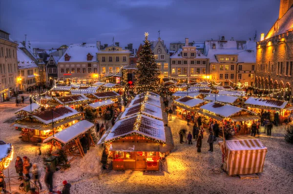 Tallin Ayuntamiento Navidad — Foto de Stock