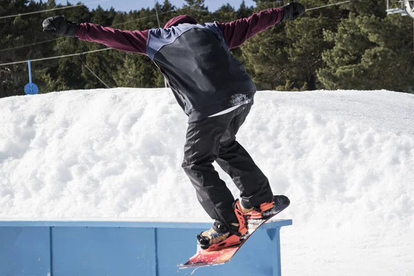 Snowboarder Extremo Moler Caer — Foto de Stock