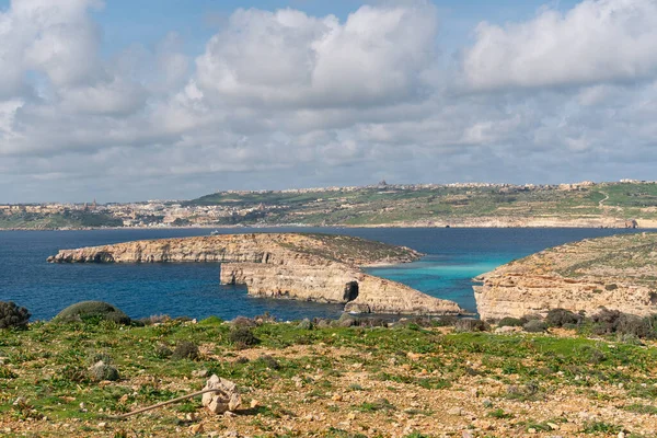 Beautiful View Coastline Island Comino Malta Stock Photo