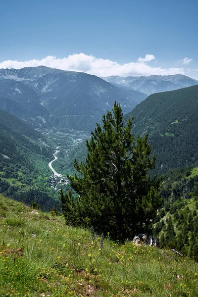 wonderful vertical landscape from the Roc del Quer viewpoint in the Andorran Pyrenees