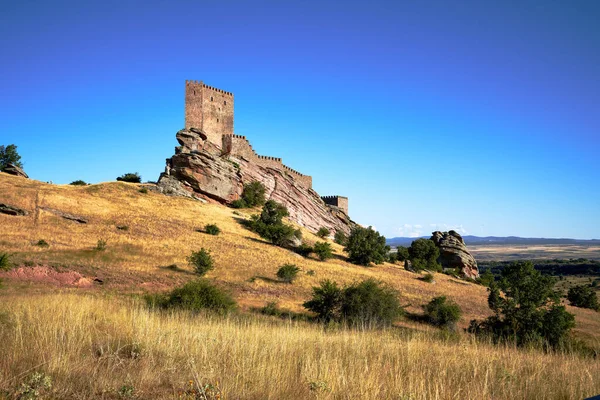 Vacker Utsikt Över Slottet Zafra Provinsen Guadalajara Spanien — Stockfoto