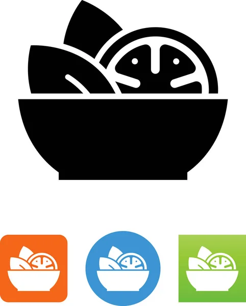 Kom Voor Salade Vector Icon — Stockvector