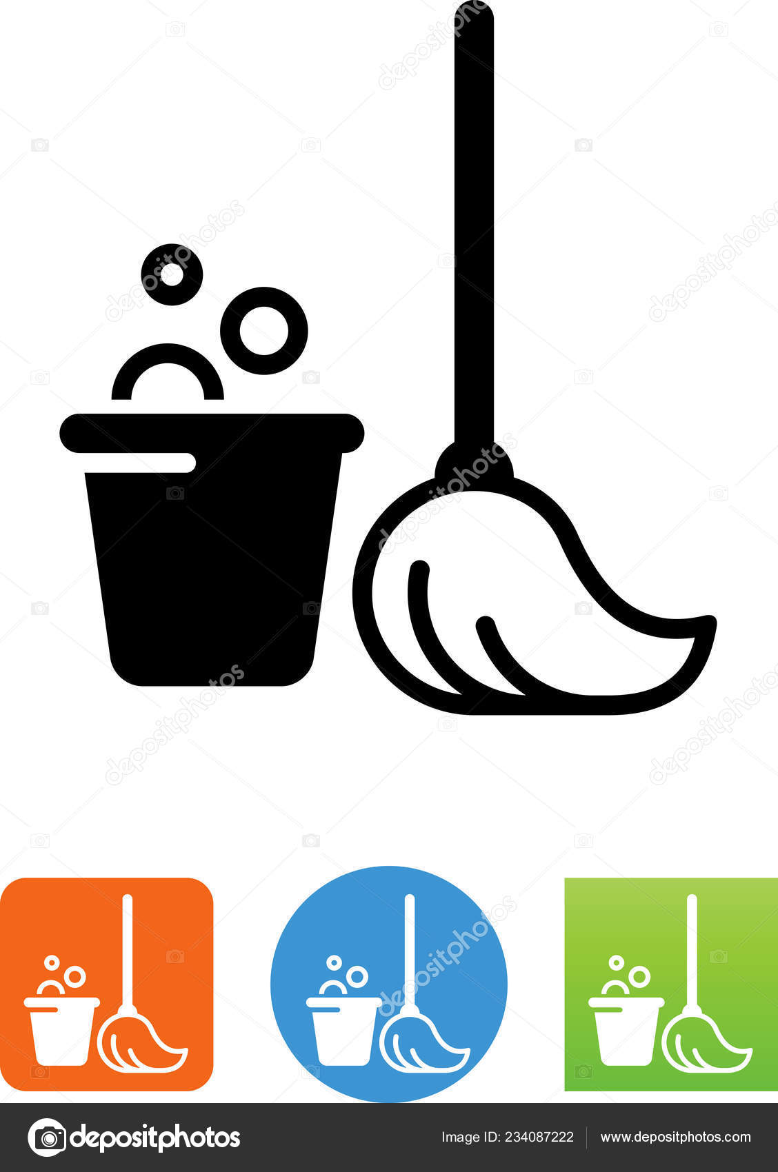 Mop Bucket C Stock Illustration - Download Image Now - Business, Care,  Cleaning Equipment - iStock