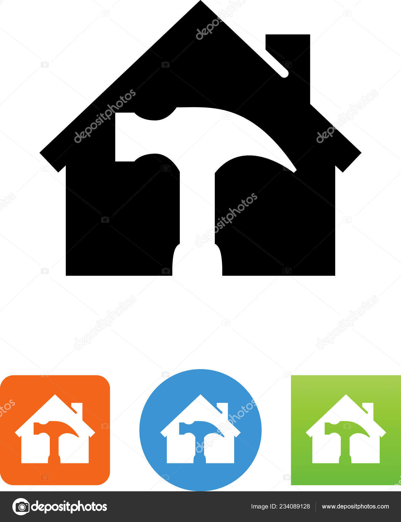 House Hammer Vector Icon Stock Vector by ©popicon 234089128