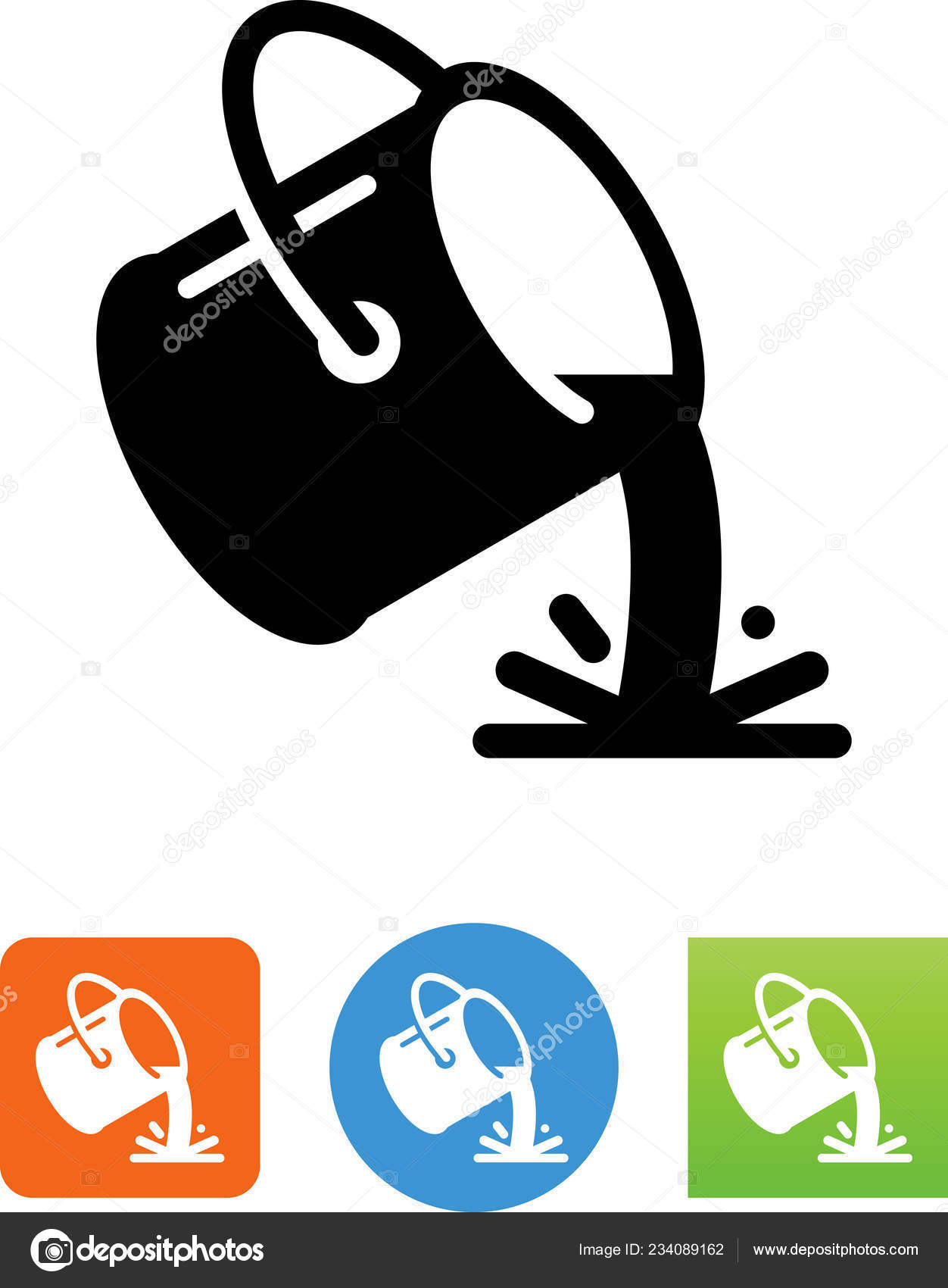 Paint Bucket Being Poured Out Vector Icon Stock Vector C Popicon