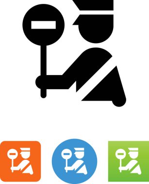 Güvenlik görevlisi vektör simgesi