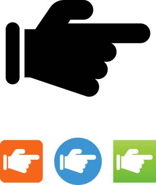 Parmak işaret vektör simgesi