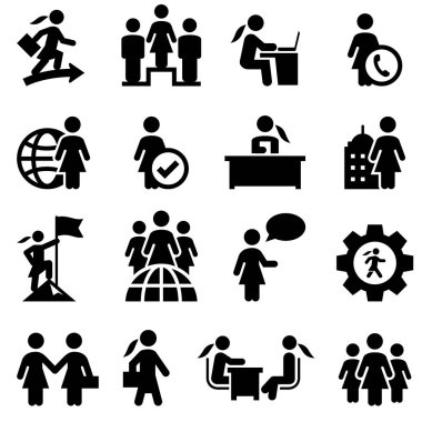 İş kadın vektör simgeler