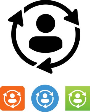 Müşteri ilişkileri yönetimi vektör simgesi