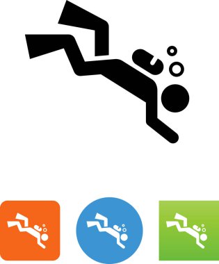 Scuba Diver vektör simgesi