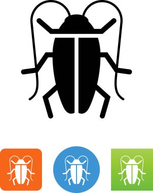 Roach hata hamam böceği vektör simgesi