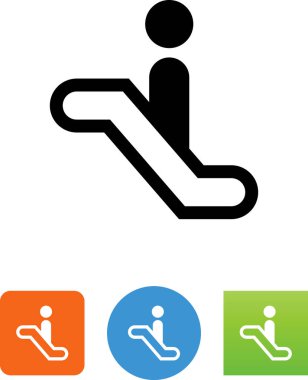 Yürüyen merdiven geçit vektör simgesi