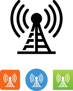 Radyo istasyonu kule vektör simgesi