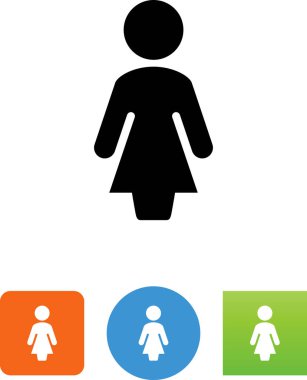 Kadınlar / banyo tuvalet vektör simgesi