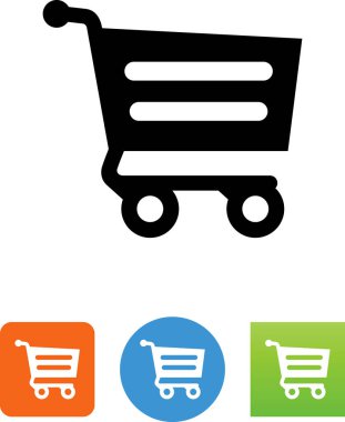Alışveriş arabası vektör simgesi