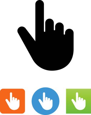 El vektör simge işaret parmağı ile