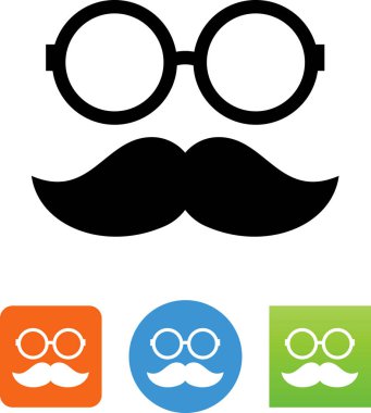 Gözlük ve bıyık simgesi