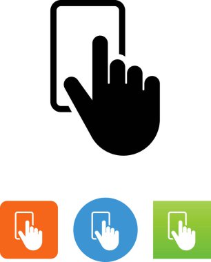 Bir akıllı telefon vektör simgesi kullanarak ele