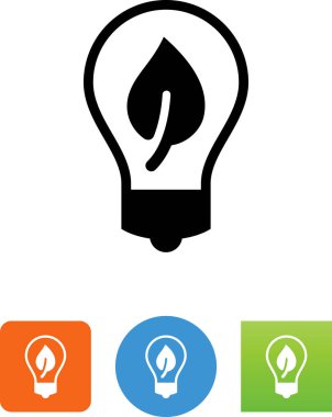 Ampul yaprak vektör simgesi olan