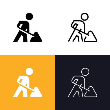 Yol inşaat Icon Set