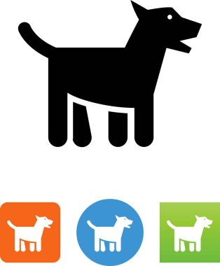 Mutlu köpek vektör simgesi