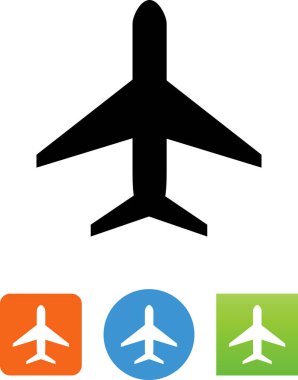 Jet uçak vektör simgesi