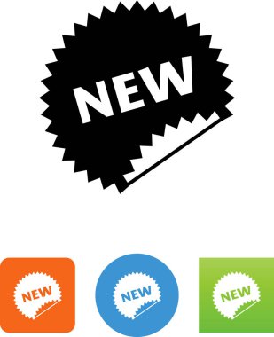 Yeni etiket vektör simgesi