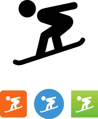 Snowboard spor vektör simgesi