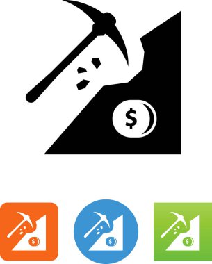 Mining For Coins Icon clipart