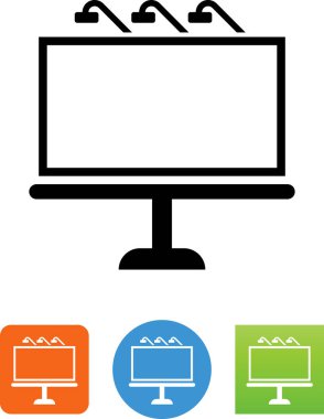Billboard sembolü indirmek için. Video, mobil uygulamalar, Web siteleri ve yazdırma projeleri için vektör simgeler