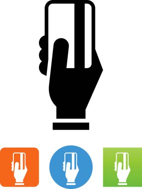 El bir kredi kartı bir yuvası vektör simge ekleme