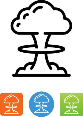 Mushroom cloud nuke vector icon clipart