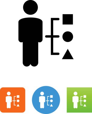 Farklı şekiller vektör simgesi olan kişi